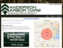 Tablet Screenshot of andersonarborcare.com